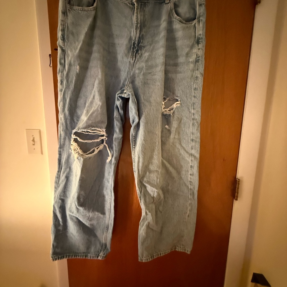 Rita Ora x Primark Light Blue Distressed Jeans
